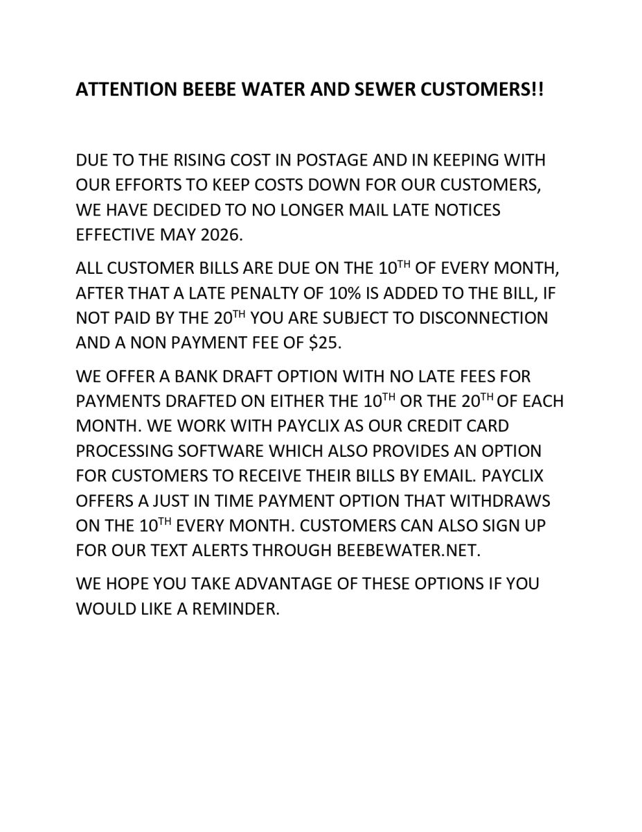 New Late Notice Policy