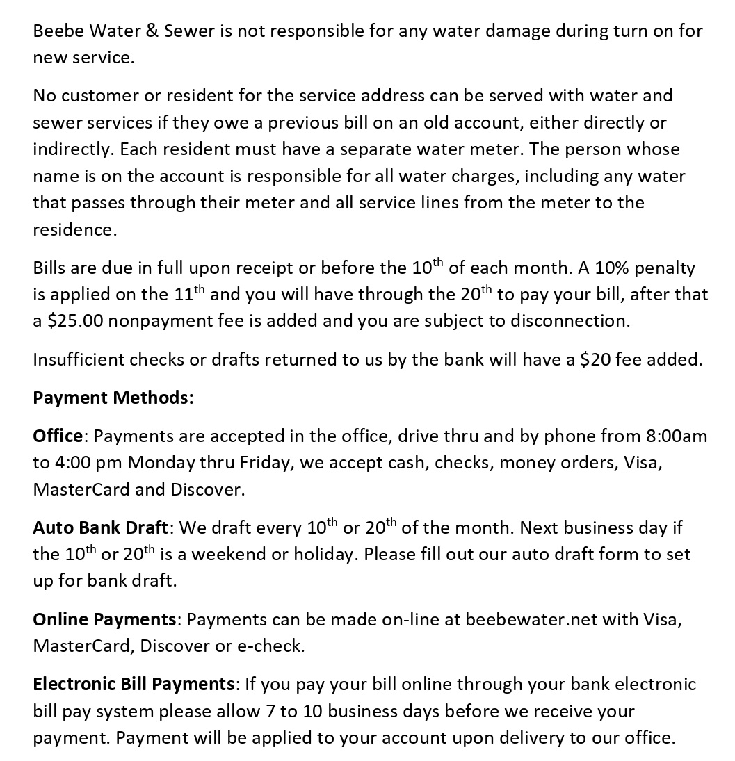 Service Info Sheet